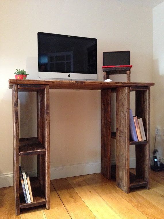 299 Best Office Diy Decor Images On Pinterest Desks Home Rustic Standing Desk Stand Up 100 Reclaimed Wood Any Size
