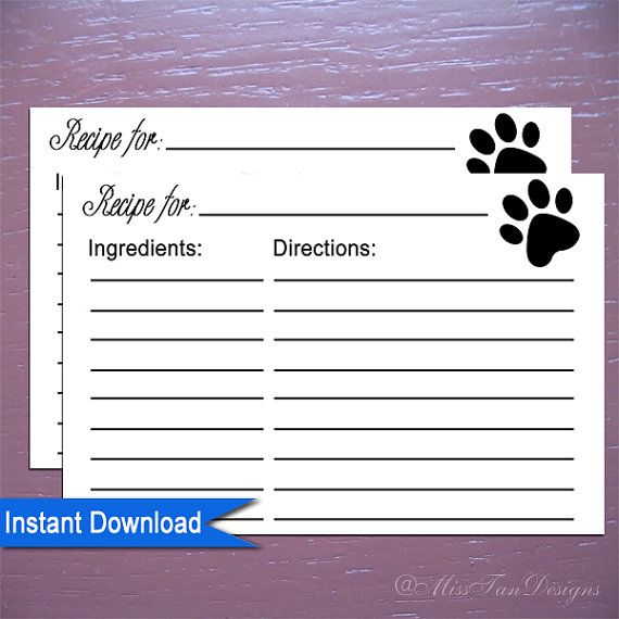 print recipe card