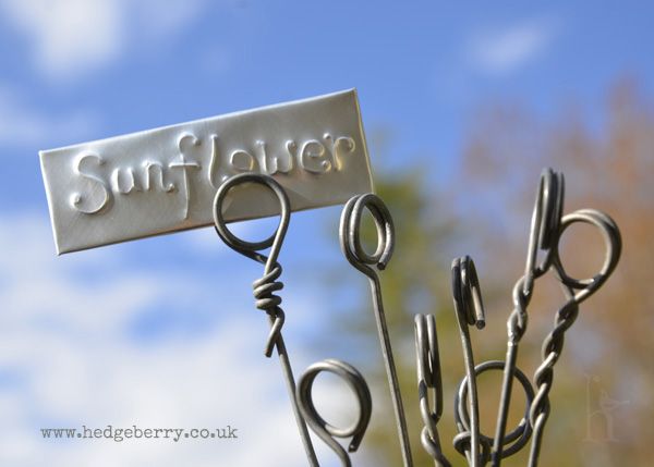 How to make wire plant label supports - Hedgeberry | Plant labels, Plant tags diy, Garden labels
