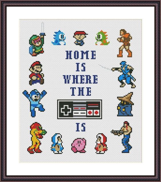 Home Is Where The NES Is Cross Stitch Pattern Craftsy