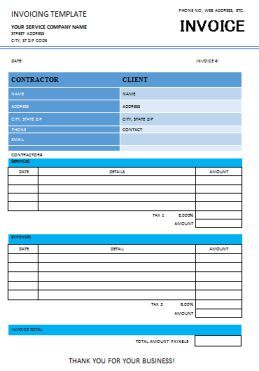 independent contractor invoice template