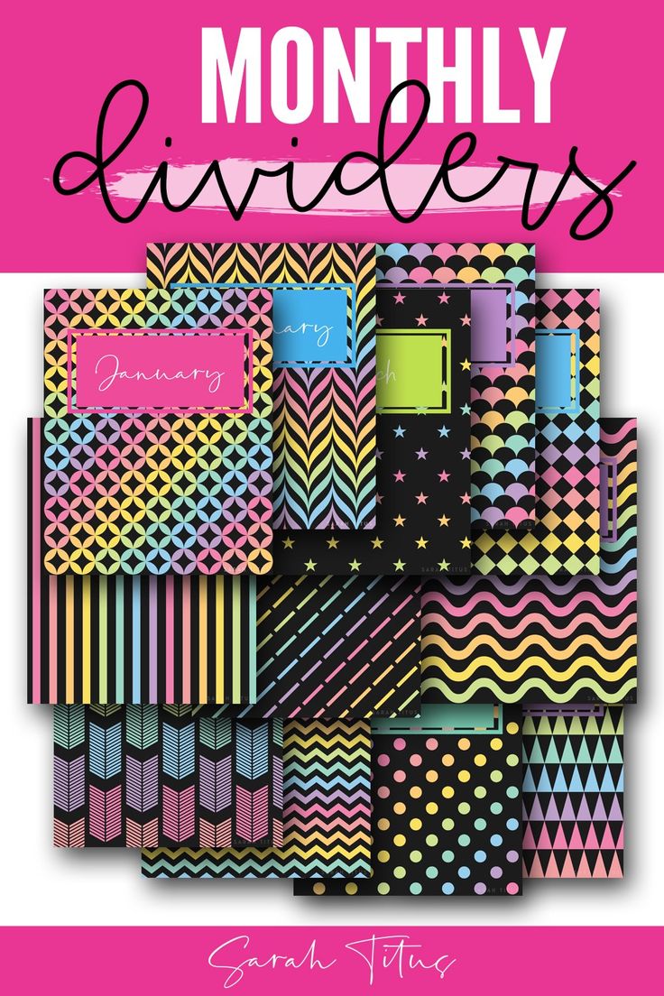 Monthly Free Printable Binder Covers / Dividers Binder cover Monthly Free Printable Binder Covers / Dividers Binder cover