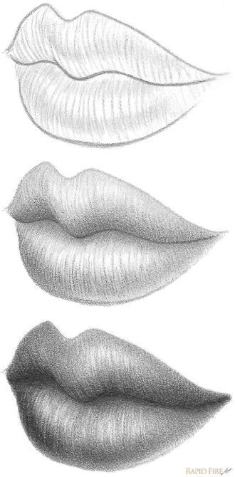step-8-how-to-draw-three-quarter-lips | Lips drawing, Cool art ...