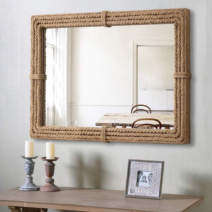 Kenroy Home Rudy Natural Rope 28 X 42 Wall Mirror 62f12 Lamps Plus Living Room Frame Diy Decor Mirrors Mirror Frame Diy Home Decor Mirrors, How To Make A Frame For Wall Mirror