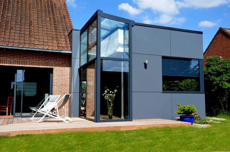 Maison en brique et extension en façades acier Casas Pinterest - exemple de facade de maison Maison en brique et extension en façades acier Casas Pinterest - exemple de facade de maison