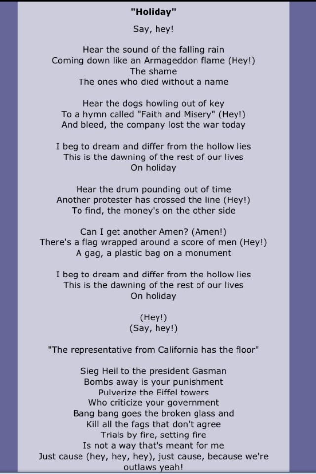 On My Own Here We Go Green Day Lyrics Green Day My favorite song ever! | Green day holiday, Green day