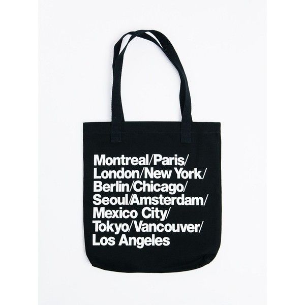 Best 25 Denim Tote Bags Ideas On Pinterest Jean Bag Cities Print Denim Tote 81 Pln Liked On Polyvore Featuring Bags Handbags