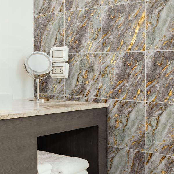 Marble Hexagon Wallpaper Hexagon Wallpaper Gold Wallpaper Bathroom Gold Wallpaper