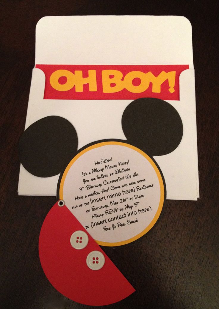 micky mouse invitations