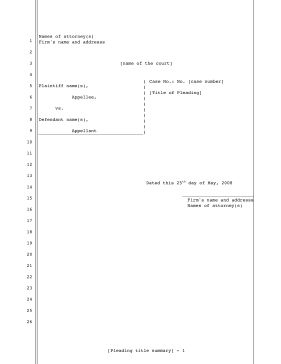 pleading template california