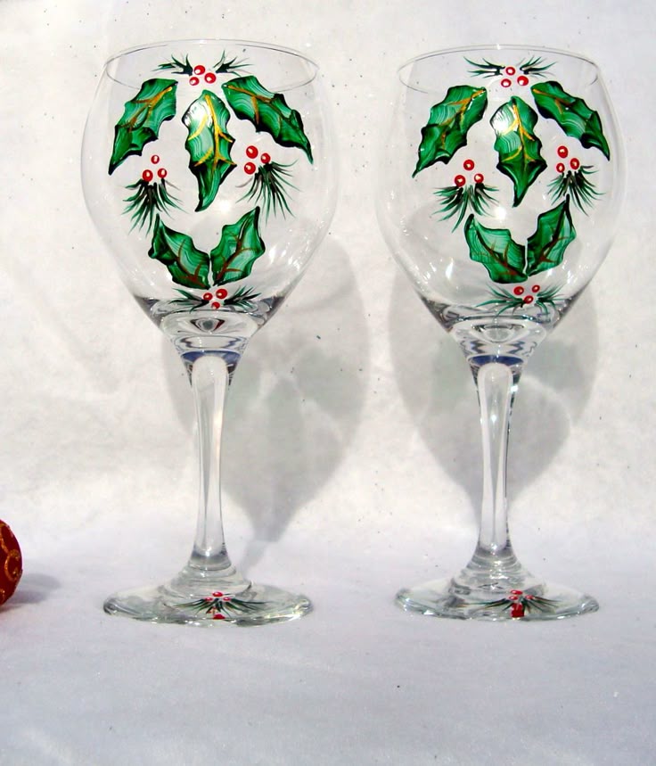 72 best painted wine glasses christmas images on where did christmas trees originated