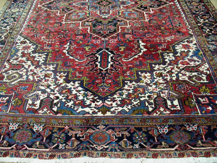 8x12 Persian Heriz Tribal Hand Knotted Wool Traditional Reds Blues 8x12 Persian Heriz Tribal Hand Knotted Wool Traditional Reds Blues Oriental Rug Area Rugs Pinterest And
