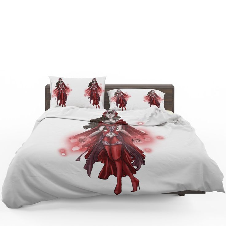 Scarlet Witch West Coast Avengers Marvel Comics Bedding Set Super Heroes Hero Bed Scarlet Witch West Coast Avengers, Witch Bed Is Bigger King Or Queen
