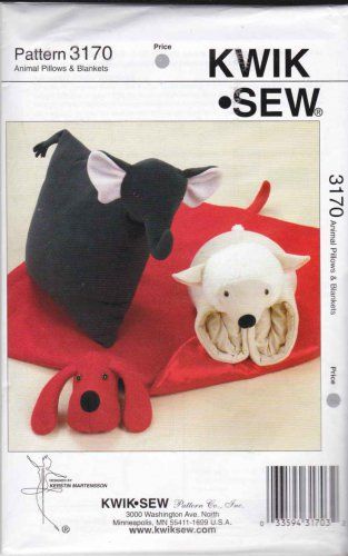 Kwik Sew Sewing Pattern Children Animal Pillows Kwik Sew Sewing Pattern Children Animal Pillows
