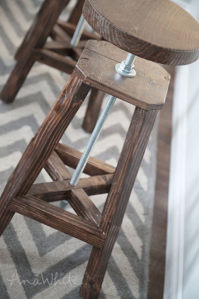Best 20+ Diy Bar Stools Ideas On Pinterest Rustic Bar Stools Ana White | Build a Industrial Adjustable Height Bolt Bar Stool | Free and Easy DIY - Best 20+ Diy Bar Stools Ideas On Pinterest Rustic Bar Stools