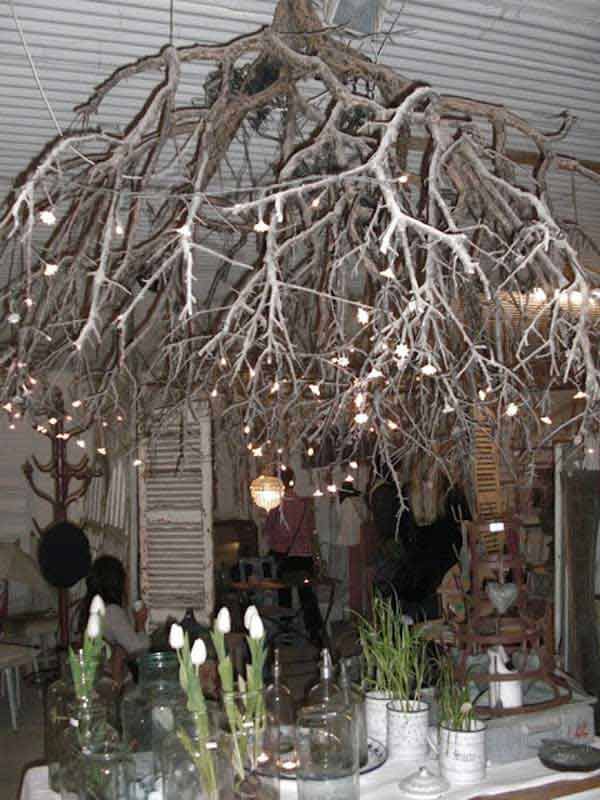30 Creative Diy Ideas For Rustic Tree Branch Chandeliers Outdoor Chandelier Rustic Tree Branch Chandeliers, Making A Rustic Outdoor Chandeliers