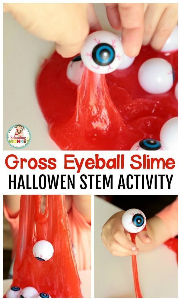 Looking for spooky science? This eyeball slime is the perfect gross science expe...