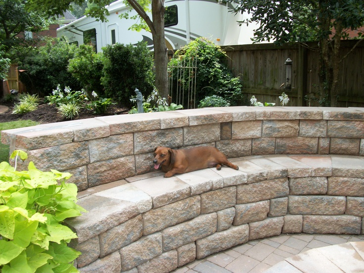 Retaining Wall Love The Idea That We Could Add Cushionake Seating Backyard Landscaping Walls - Retaining Wall Block Calculator For Fire Pit Retaining Wall Love The Idea That We Could Add Cushionake Seating Backyard Landscaping Walls - Retaining Wall Block Calculator For Fire Pit