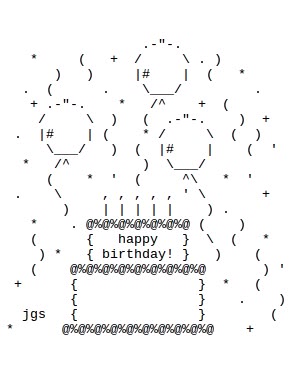 happy birthday ascii text art ascii art pinterest ascii art