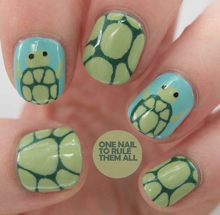 Best 25+ Animal Nail Art Ideas On Pinterest Animal Nail Designs Cute turtle nail art I love turtles. This might be a bit young design for myself, but I would love turtles on my nails.aw that is so cute I love the little ... - Best 25+ Animal Nail Art Ideas On Pinterest Animal Nail Designs