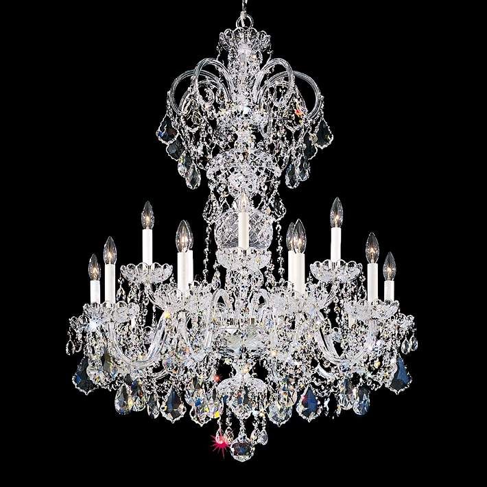 Schonbek Olde World 32 W Silver Swarovski Crystal Chandelier 74211 Lamps Plus Kristal Lampu Kemewahan