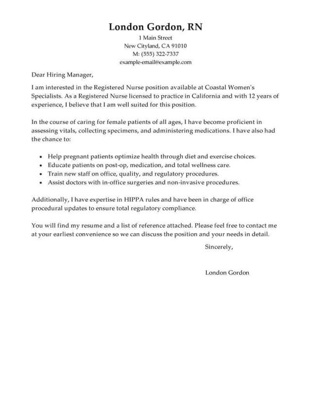 27 nursing resume cover