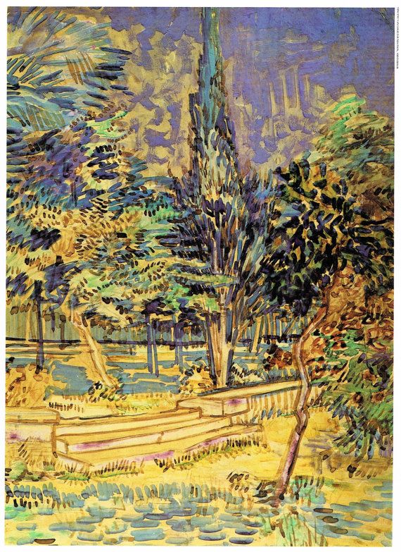 Vincent Van Gogh Print Stone Steps in the Hospital Garden | Etsy