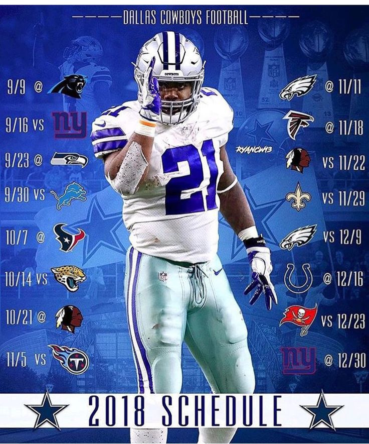 Dallas Cowboys Schedule 2018 Season Dallas Cowboys Schedule 2018 Season