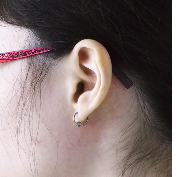 Recently Switched My Double Helix From Studs To Hoops Here S My Current Setup What Should I Get Nex Earings Piercings Pretty Ear Piercings Cute Ear Piercings