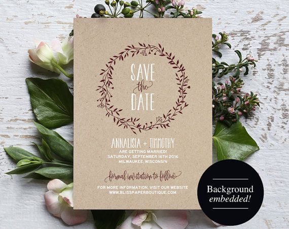 winter wedding save the date