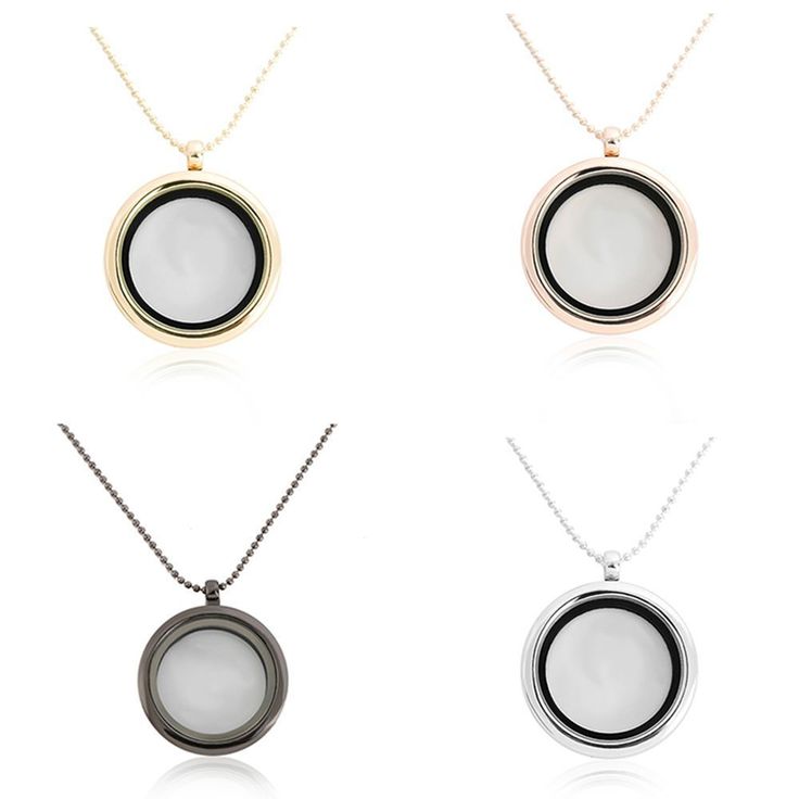 Round Living Memory Floating Charms Glass Locket Pendant Necklace Jewellery Hot Round Living Memory Floating Charms Glass Locket Pendant Necklace Jewellery Hot