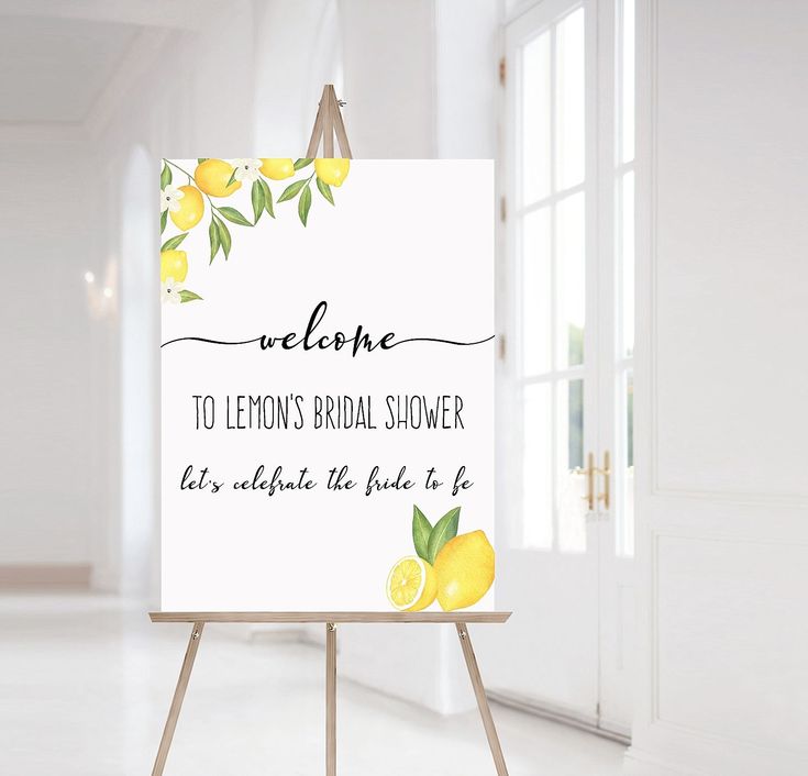 Lemon Bridal Shower Sign Printable Bridal Shower Decorations Welcome Bridal Shower Banner Lemon Bridal Shower Sign Printable Bridal Shower Decorations Welcome Bridal Shower Banner