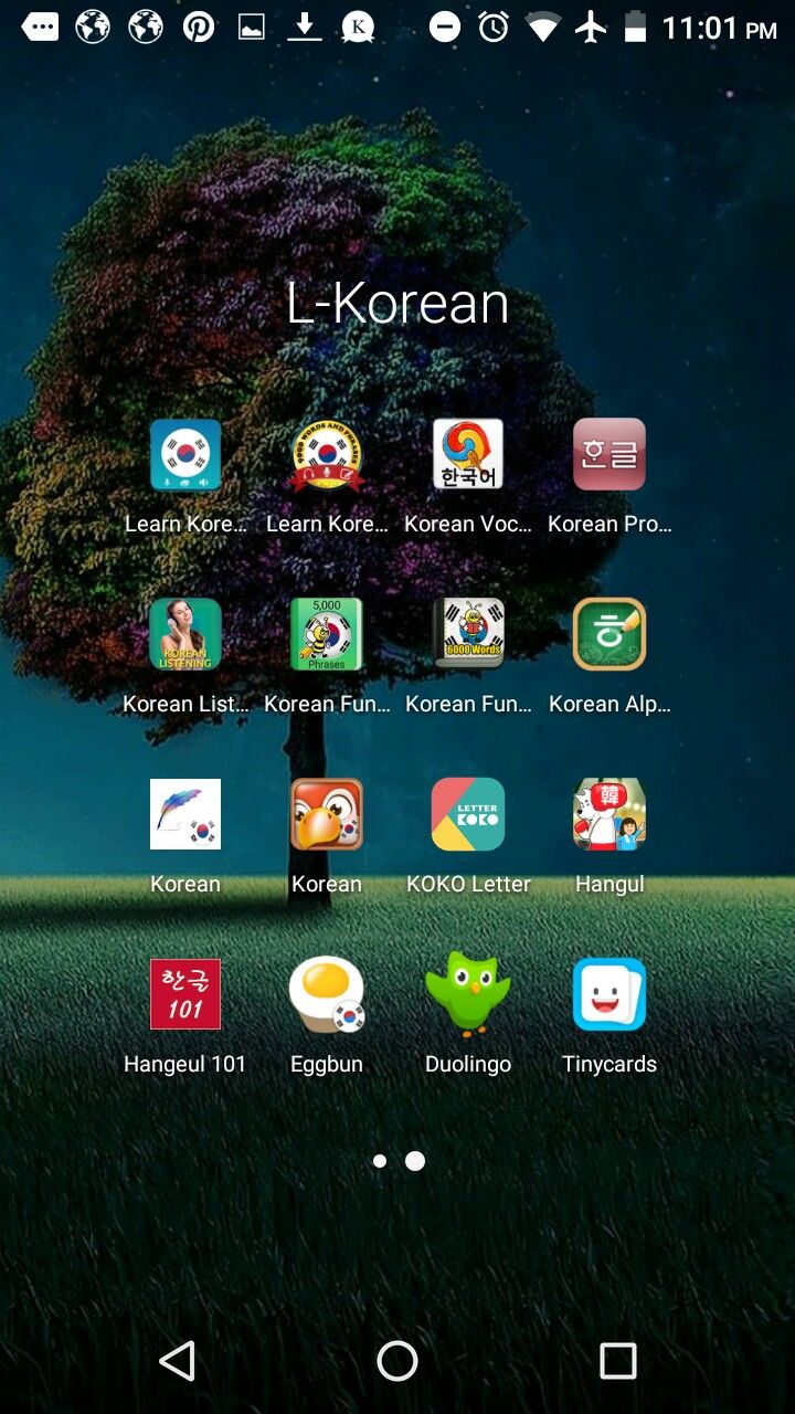 an image of a tree with icons on the screen and in the bottom right corner