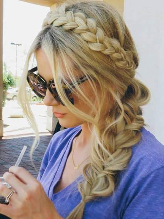 Braided Hairstyles, Long Hair Styles, Hairstyle, Peinados, Hairstyles For Thin Hair, Curly Hair Styles, Pretty Hairstyles, Cool Hairstyles, Hair Dos