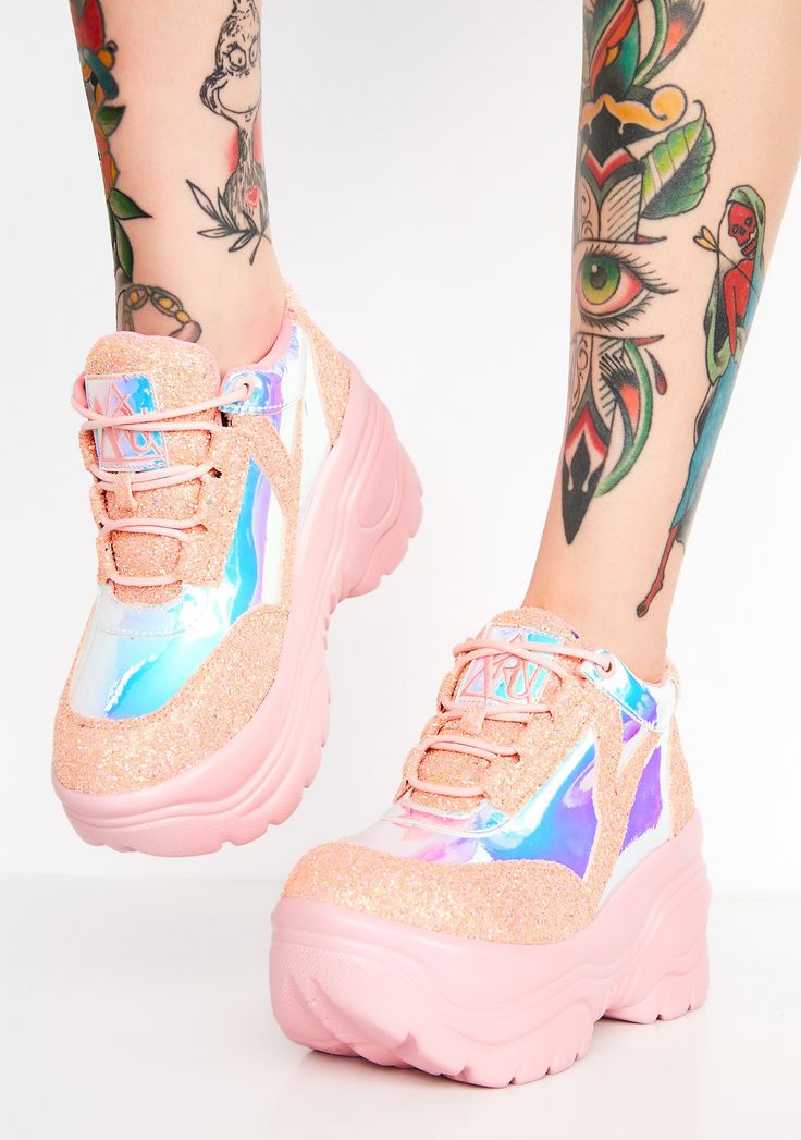 Iridescent platform shoes outlet
