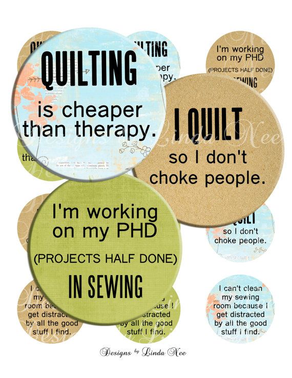 New Quilting And Fabric Quotes 2 1 Inch Round Bottlecap Images