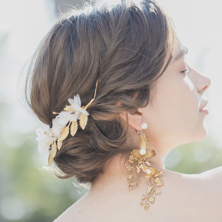 ANITA EARRING&PIERCE(アニータイヤリング&ピアス)(ゴールド×オフ 正本 オルガブランカ ゴールドピアス orgablanca ピアス(両耳用)
