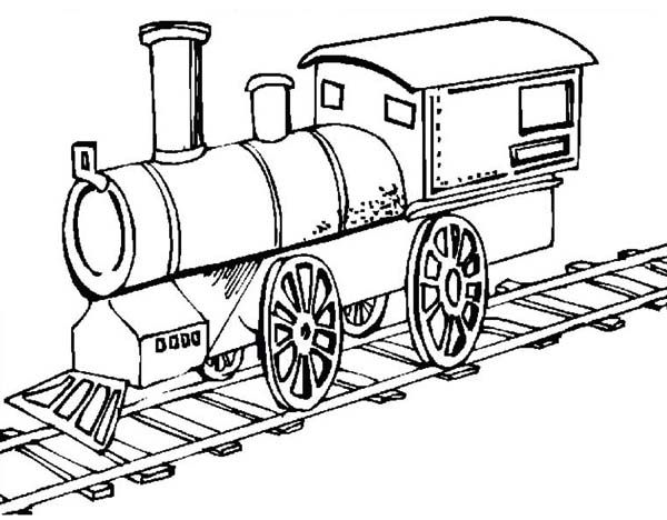 Picture of Old Steam Train Locomotive Coloring Page NetArt Truck