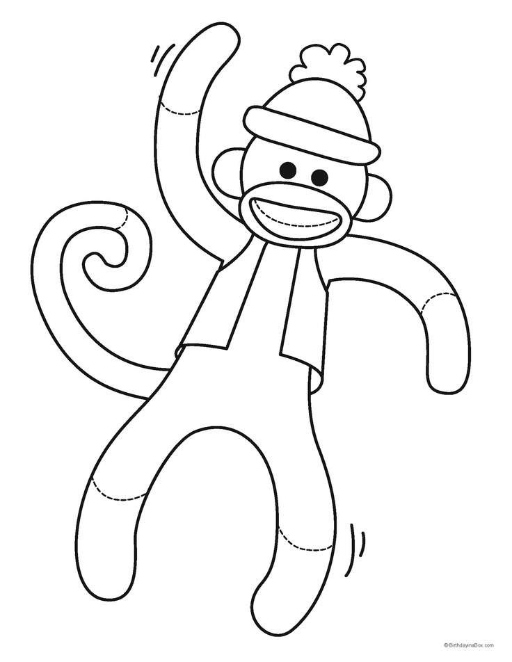 Coloring Pages Sock Monkey | m for monkey coloring pages printable sock monkey Coloring Pages Sock Monkey | m for monkey coloring pages printable sock monkey