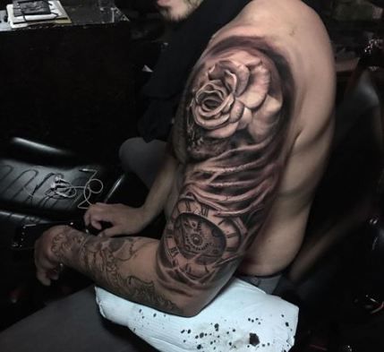 53+ Ideas tattoo for men on arm clock half sleeves