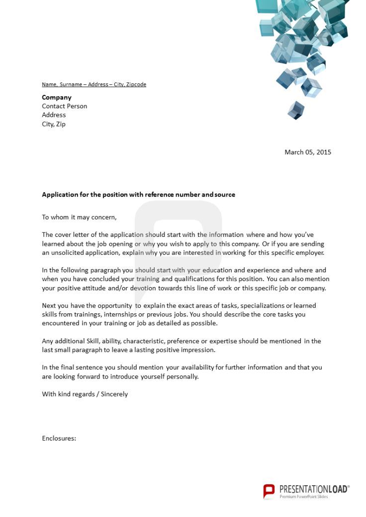 How to write an application letter ppt