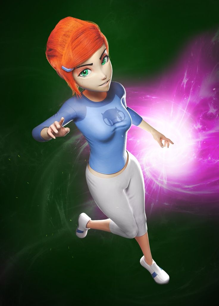 Gwen Tennyson 3D by DemonLeon3D Ben 10, Girl cartoon, Teen girl dresses