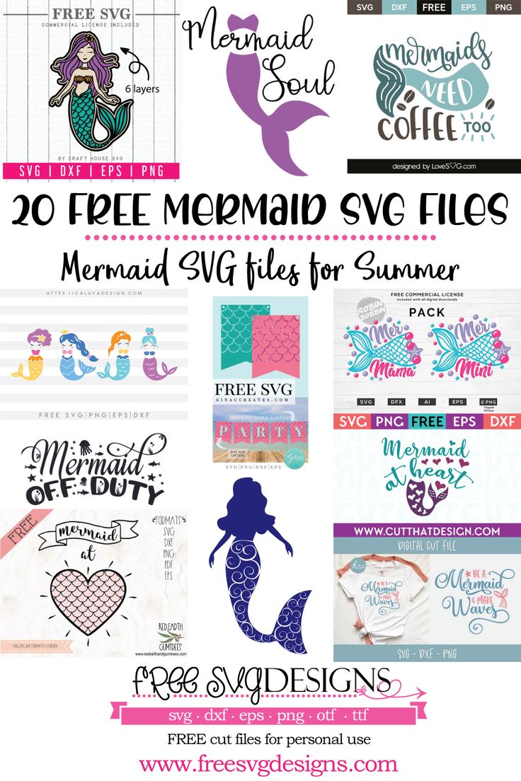 Download 20 Free Mermaid Svg Files For Your Summer Craft Projects Mermaid Svg Free Svg Cricut Svg Files Free