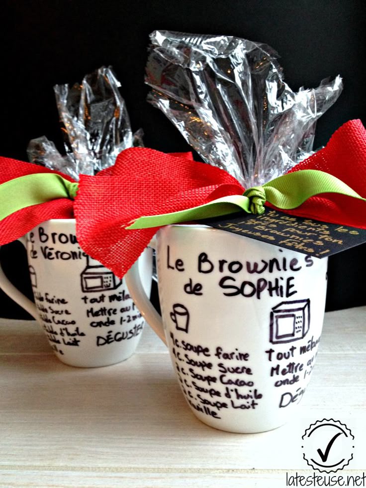 Brownie dans une tasse personalisée