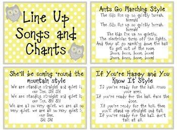 001 Line Up Songs and Chants Classroom Organization 001 Line Up Songs and Chants Classroom Organization
