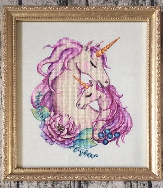 Unicorn Cross Stitch Pattern Modern Watercolor Cross Stitch Etsy Unicorn Cross Stitch Pattern Cross Stitch Patterns Cross Stitch