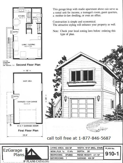 Ez Garage Plans | Garage apartment floor plans, Two story garage