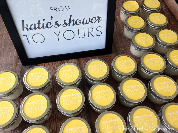 How to make sugar scrubs as shower favors or gifts | Brunch bridal shower favors, Lemon themed ...