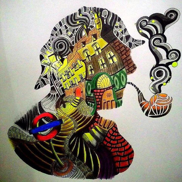 Colouring Pages Coloring Books Adult Sherlock Holmes Book Art Paintings Magic City 221b Baker Street Magical Christmas