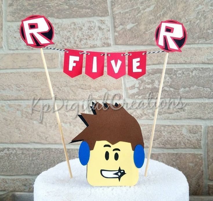 Roblox Cake Topper Roblox Party Supplies Roblox Birthday Roblox